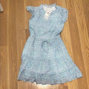 Vineyard Vines Blue and White Print dress S